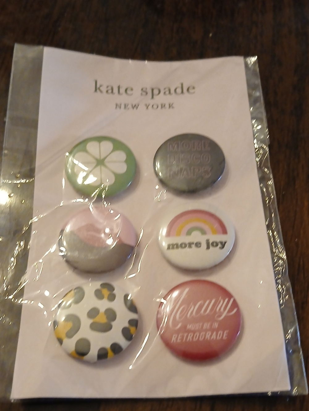 kate spade multicolor decorative pin set